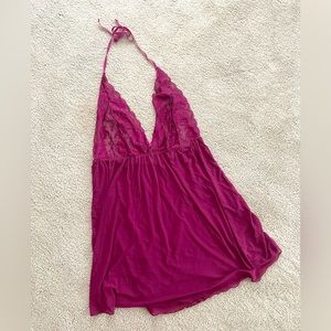 magenta pink chemise slip